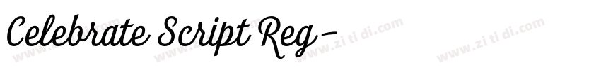 Celebrate Script Reg字体转换